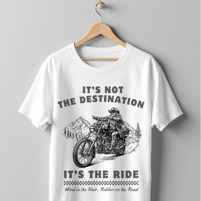It's The Ride Vintage Skull Biker T Shirt (Skapare uppladdad)
