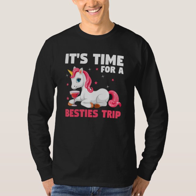 it's time for a besties trip traveling t shirt (Framsida)