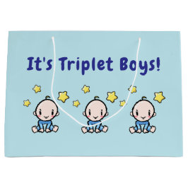 It's Triplet Boys!, Triplet Babies Gift Wrap,