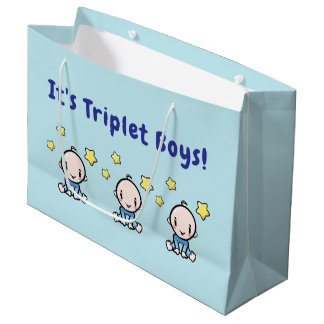 It's Triplet Boys!, Triplet Babies Gift Wrap,