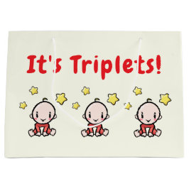 It's Triplets!, Triplet Babies Gift Wrap, Neutral