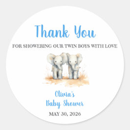 It's twin Boys Baby Shower Stickers Runt Klistermärke