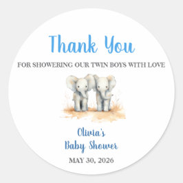 It's twin Boys Baby Shower Stickers Runt Klistermärke
