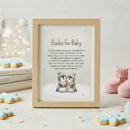 Its twin penguin baby shower Books for Baby Tilläggskort