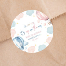 It's Up In The Air Hot Air Balloon Gender Reveal