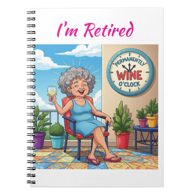 It's Wine O'Clock Anteckningsbok (Framsidan)