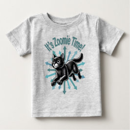 It's Zoomie Time Black Cat T Shirt