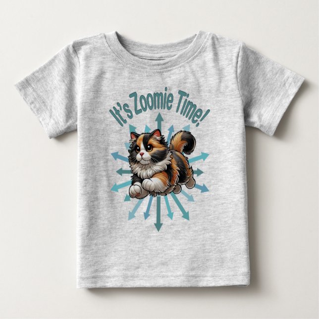 It's Zoomie Time Calico Cat T Shirt (Framsida)