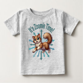 It's Zoomie Time Cute Brown & White Cat T Shirt