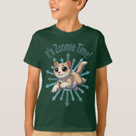 It's Zoomie Time Tan Bicolor Cat T Shirt