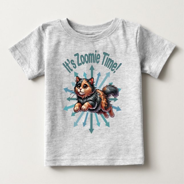 It's Zoomie Time Tortoise Shell Cat T Shirt (Framsida)
