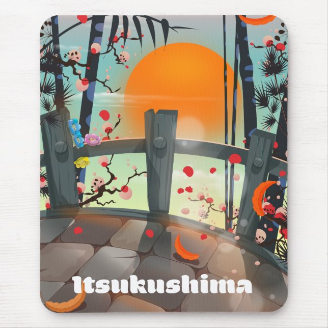 Itsukushima Japan reseaffisch Musmatta (Framsidan)