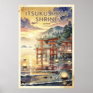 Itsukushima Shrine Japan Vintage Resa Poster