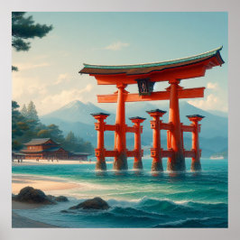 Itsukushima Torii, Itsukushima-helgedomen, Miyajim Poster