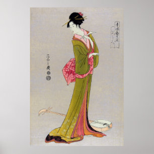 Itsutomi (1793) från Eishi Hosoda 1756-1829 Poster