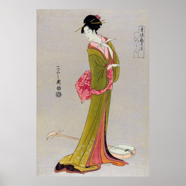 Itsutomi (1793) från Eishi Hosoda 1756-1829 Poster (Framsidan)