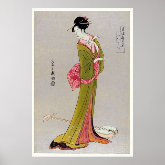Itsutomi (1793) från Eishi Hosoda 1756-1829 Poster (Framsidan)