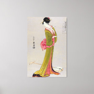 Itsutomi (1793) vid Eishi Hosoda 1756-1829 Canvastryck