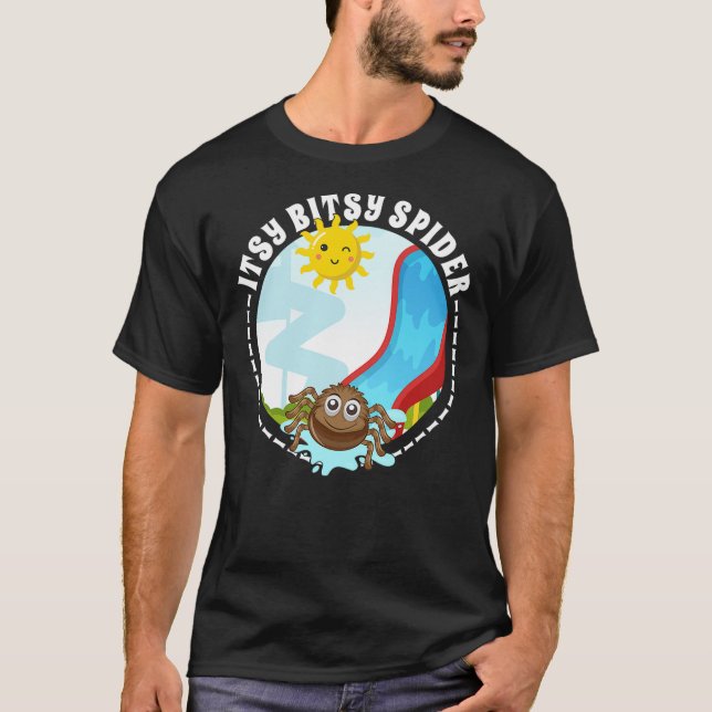 Itsy Bitsy - Kids Spider Nursery Rhyme Halloween C T Shirt (Framsida)