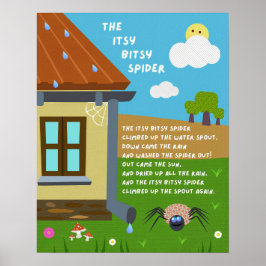 Itsy Bitsy Spider Barnkammar Affisch