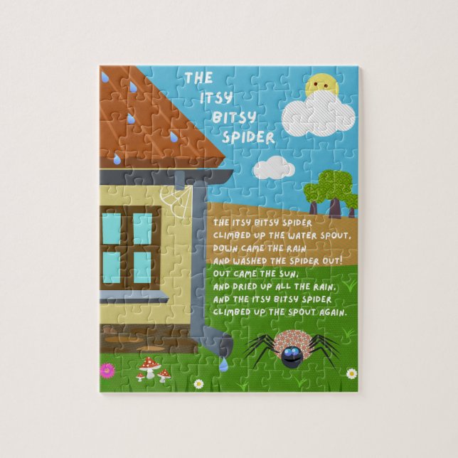 Itsy Bitsy Spider Barnkammarim Pussel (Vertikal)