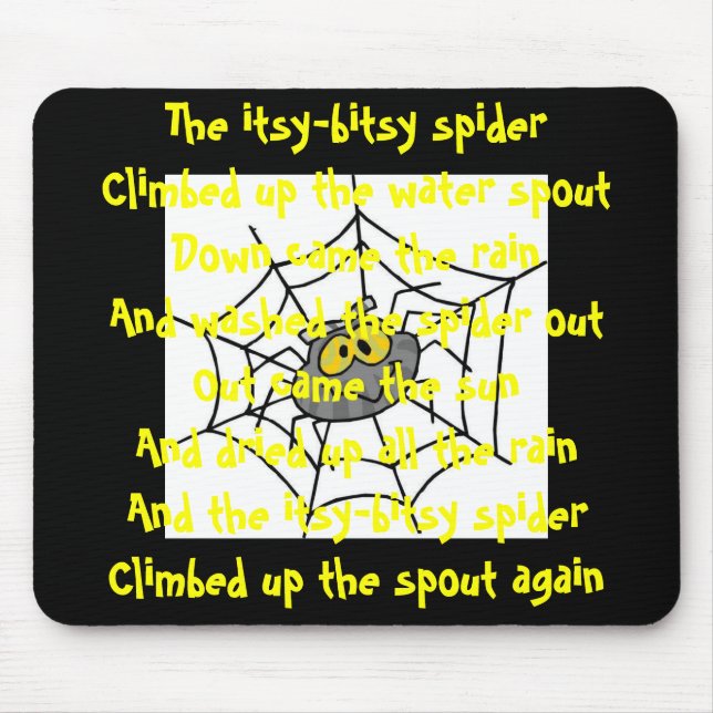 Itsy-Bitsy Spider, Barns musknapp Musmatta (Framsidan)