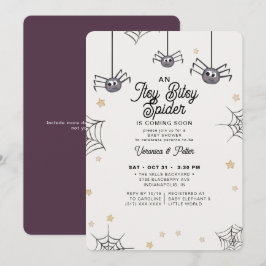 Itsy Bitsy Spider Girl Halloween Baby Shower Inbjudningar