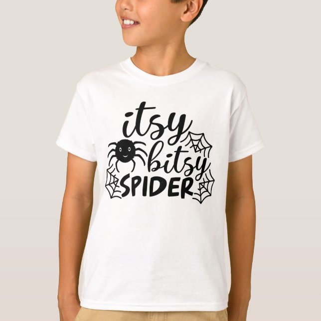 Itsy Bitsy Spider Halloween T Shirt (Framsida)