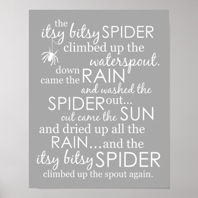 Itsy Bitsy Spider Poster (Framsidan)