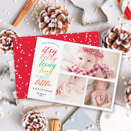 Itsy Bitsy Teeny Tiny Cute Little julfoto Julkort