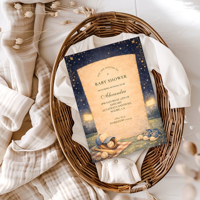 ittle Slugger Baseball Baby Shower Inbjudningar (Skapare uppladdad)