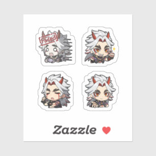Itto Genshin Impact 4 Pack Stickerark Klistermärken