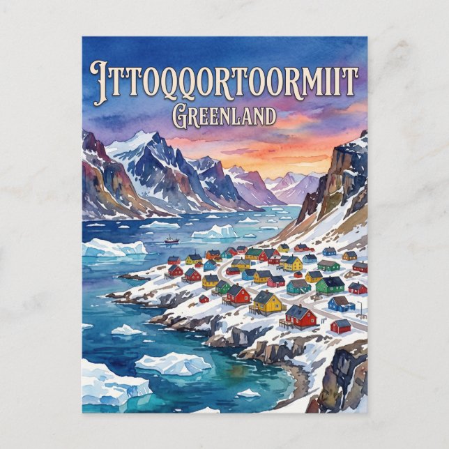 Ittoqqortoormiit By Grönland Vykort (Framsida)