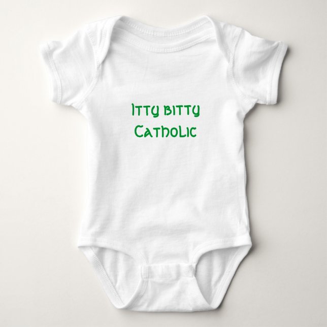 Itty Bitty katolsk begynna ranka Tee (Framsida)