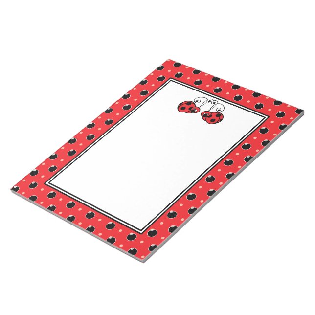 Itty Bitty Ladybug Anteckningsblock - Red (Vinklad)