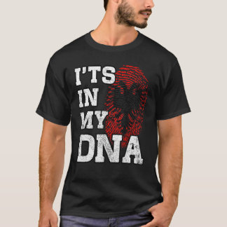 Itu2019s i mitt DNA-albanska fingeravtryck Proud A T Shirt