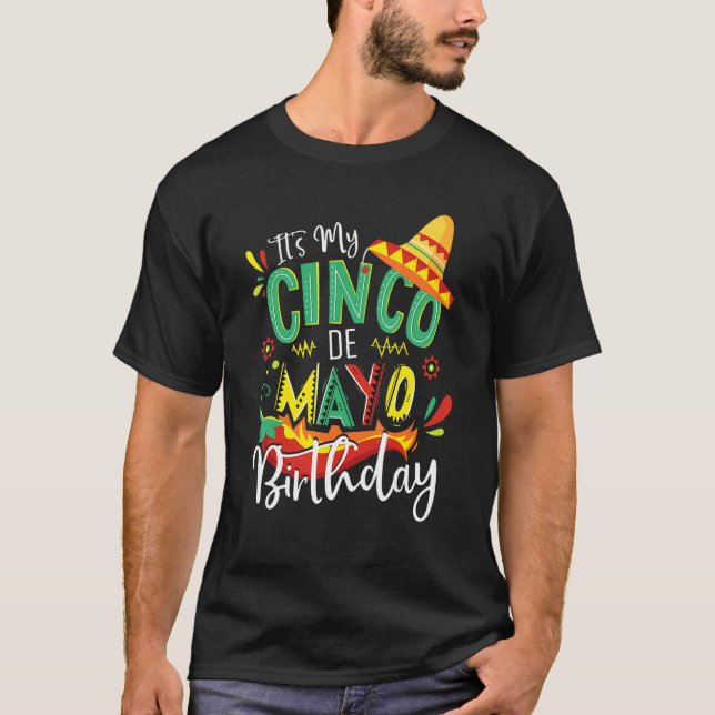 Itu2019s My Cinco De Mayo Birthday Mexican Boy Kid T Shirt (Framsida)