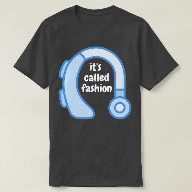itx27 som heter mode, hörselblått t shirt (Design framsida)