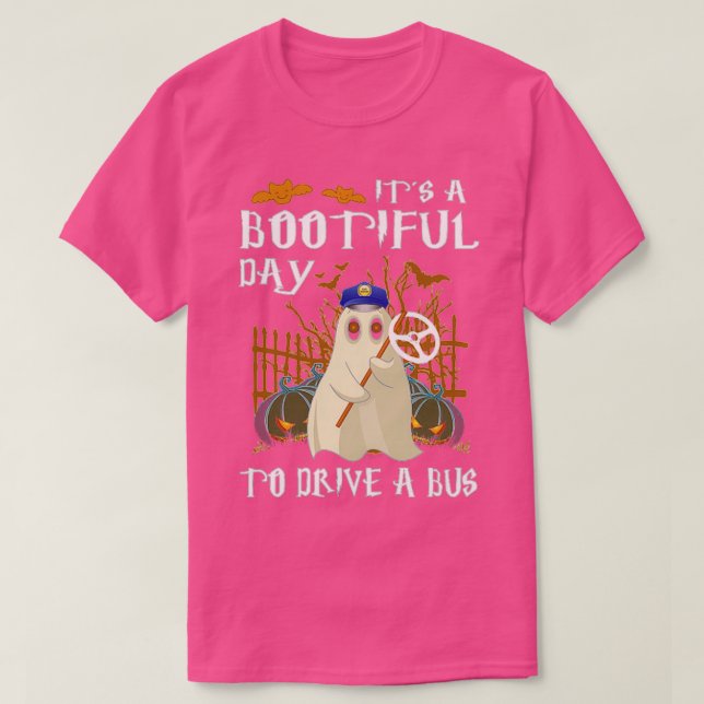 Itx27s en gynnsam dag för att köra en Buss Hallowe T Shirt (Design framsida)