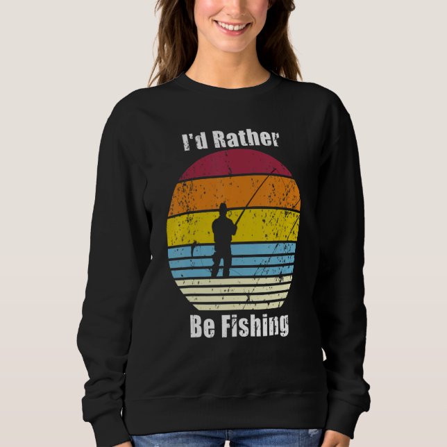 Iu2019d Rather Be Fishing Distressed T Shirt (Framsida)