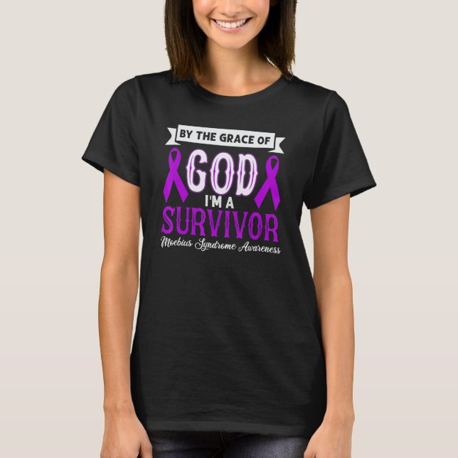 Iu2019m A Survivor Moebius Syndrome Lila Ribbon T Shirt (Framsida)