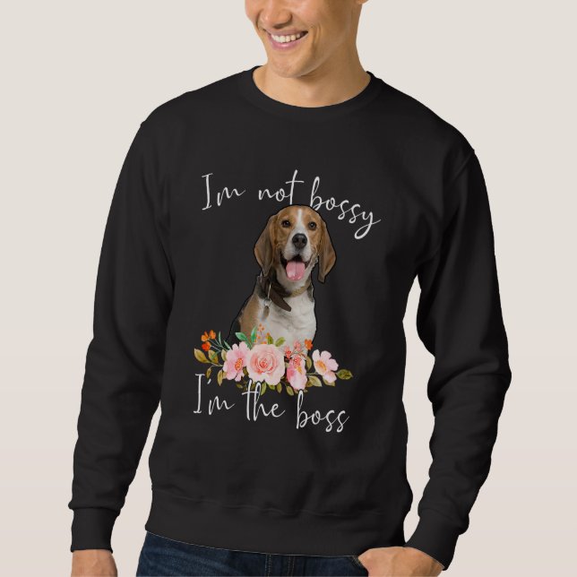 Iu2019m Not Bossy Iu2019m Chef Beagle Lång Ärmad Tröja (Framsida)