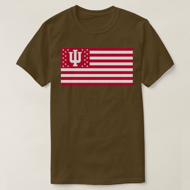 IU American Flagga T Shirt (Design framsida)