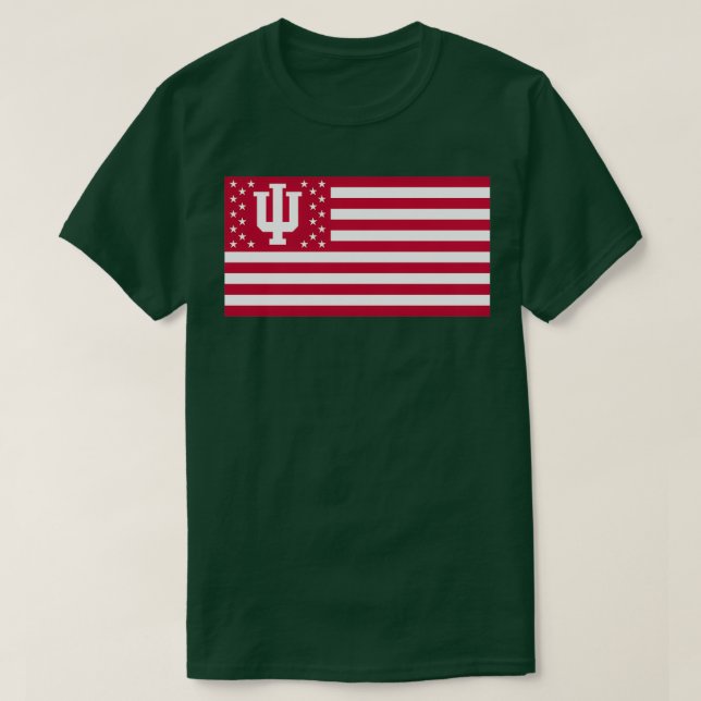 IU American Flagga T Shirt (Design framsida)