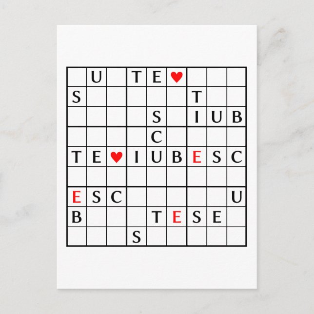 iubesc vykort (Framsida)