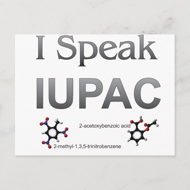 IUPAC Internationell Union Pure & Applied Chemistr Vykort (Framsida)