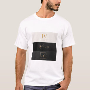 IV LUXE Logotyrd Tröja Svart Och Guld Lyx Minimal