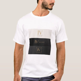 IV LUXE Logotyrd Tröja Svart Och Guld Lyx Minimal