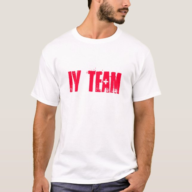 IV TEAM - lägg till ditt namn på baksidan T Shirt (Framsida)