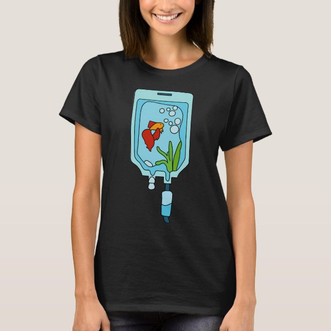 IV-vätskor fisk T Shirt (Framsida)